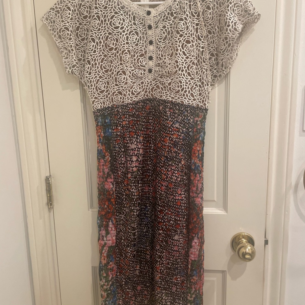 Multicolor Lace Overlay Dress - Anthropologie